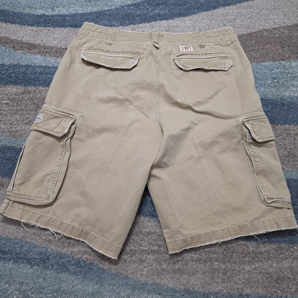 Vintage Polo Jeans Company Ralph Lauren Cargo Shorts Mens 34 Khaki Y2K Utility - Picture 2 of 11